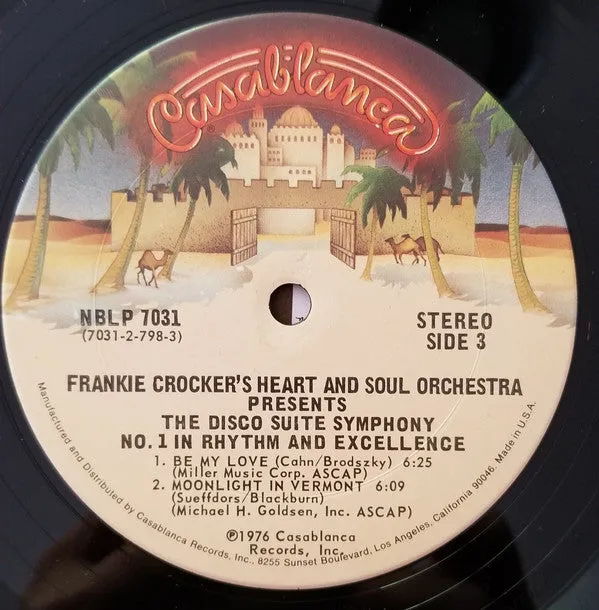 Frankie Crocker's Heart And Soul Orchestra ~ Presents The Disco Suite Symphony No. 1 In Rhythm And Excellence