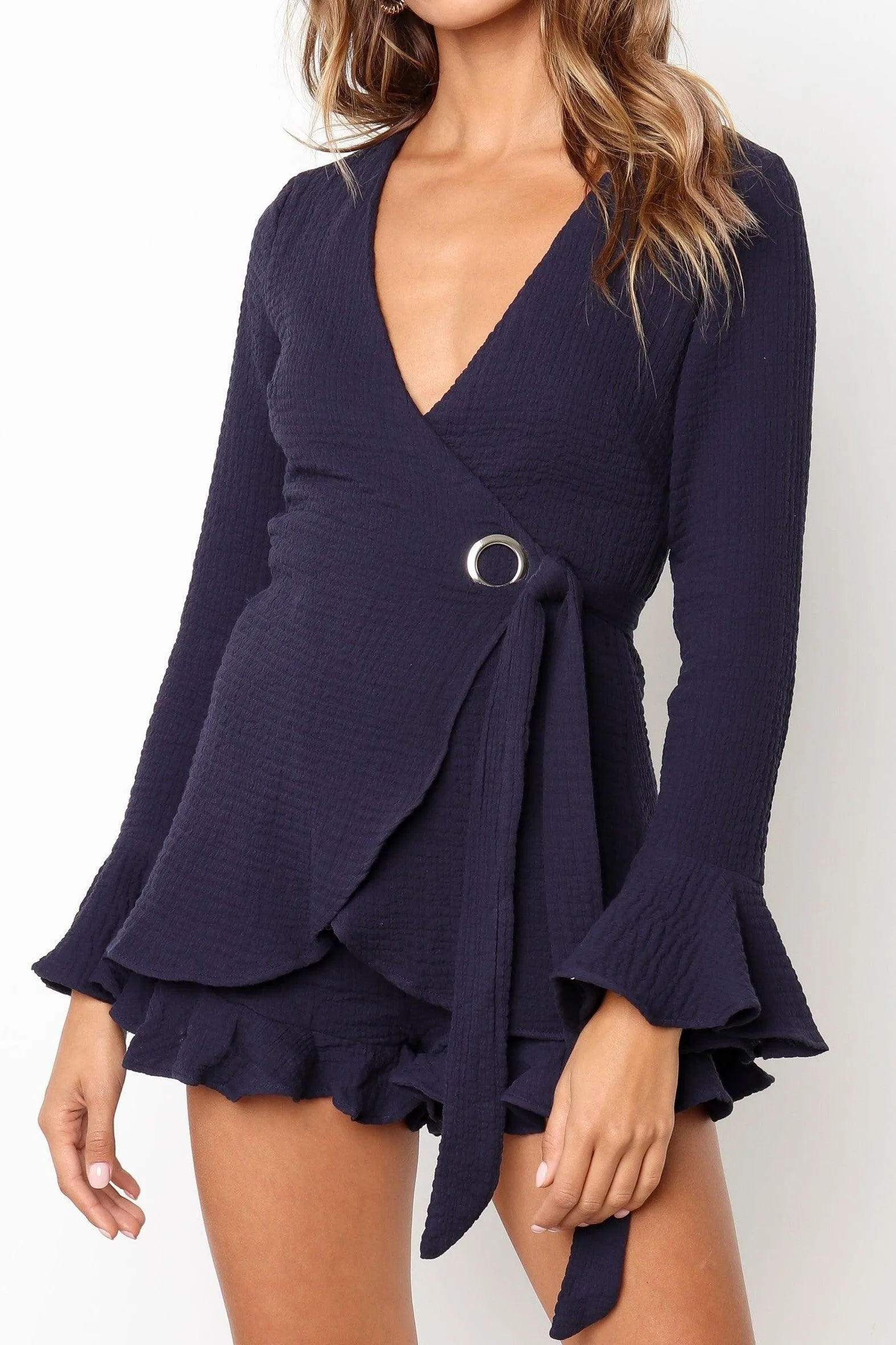 Hamptons Romper - Navy