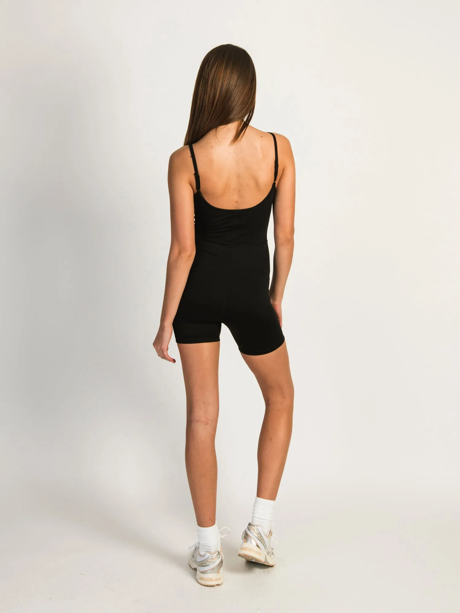 HARLOW RUBY SHORT ROMPER - BLACK - BLACK