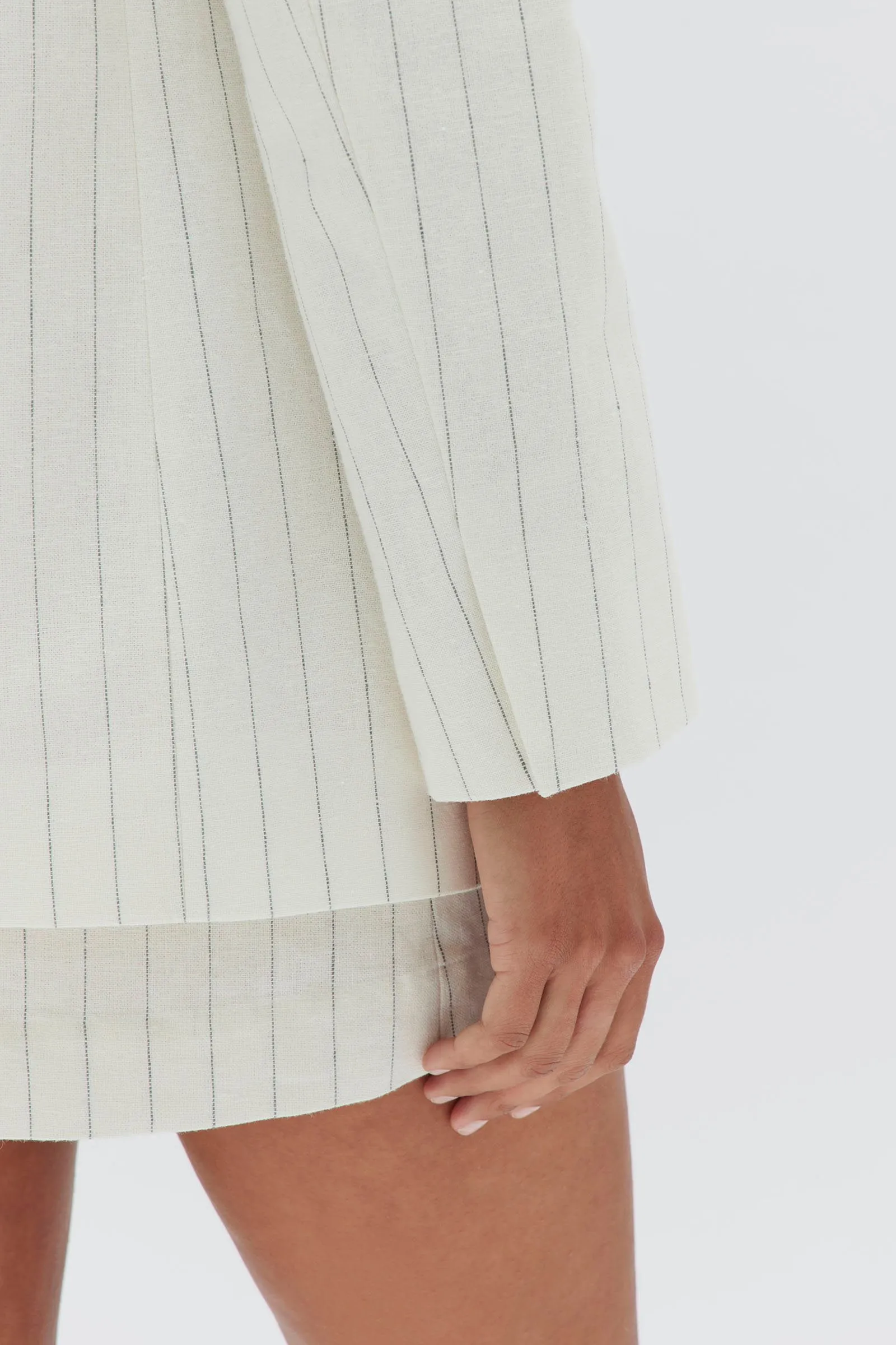 Leila Stripe Linen Jacket