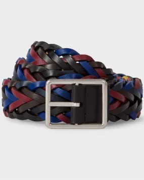 Les sept couleurs de la ceinture Homme Réversible tressée en cuir Paul Smith