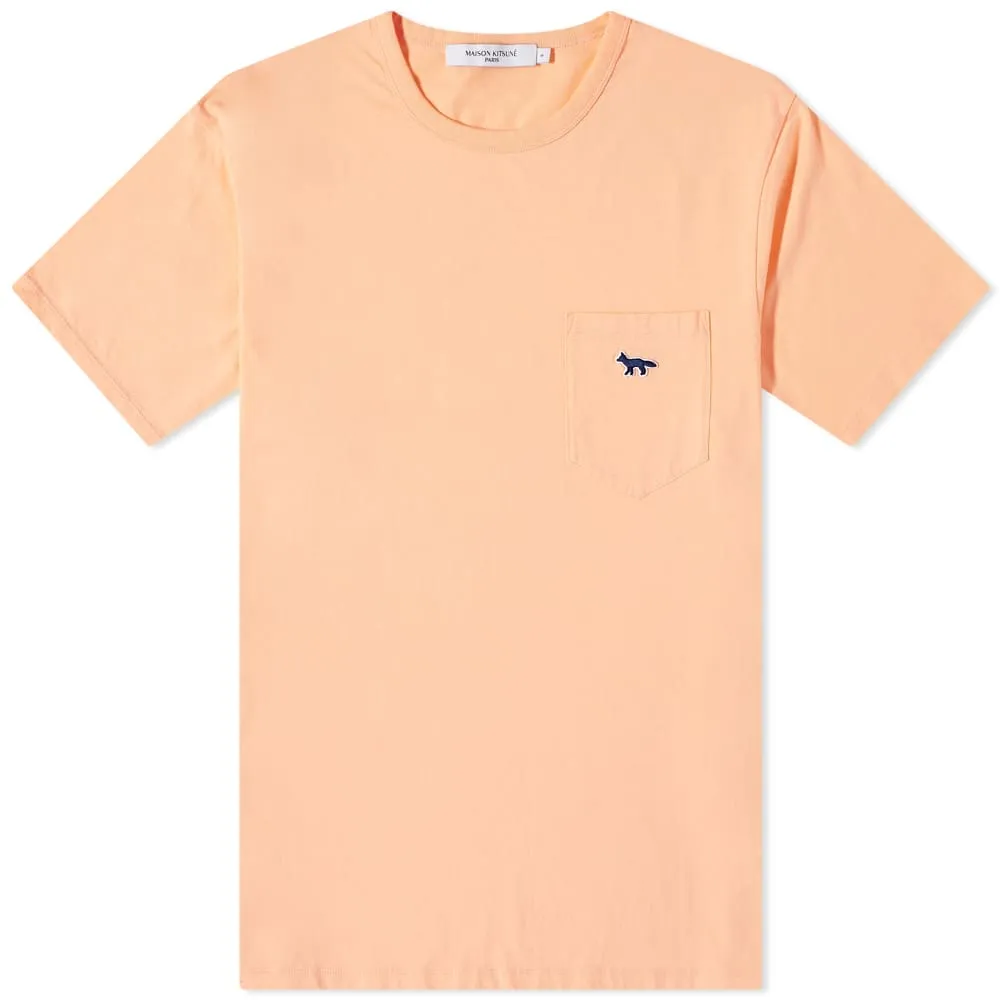 Maison Kitsuné Navy Fox Patch T-ShirtPeach