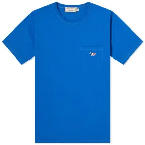 Maison Kitsuné Tricolor Fox Patch Pocket T-ShirtDark Blue