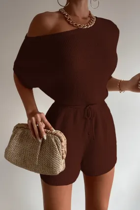 Mia Knit Romper - Chocolate