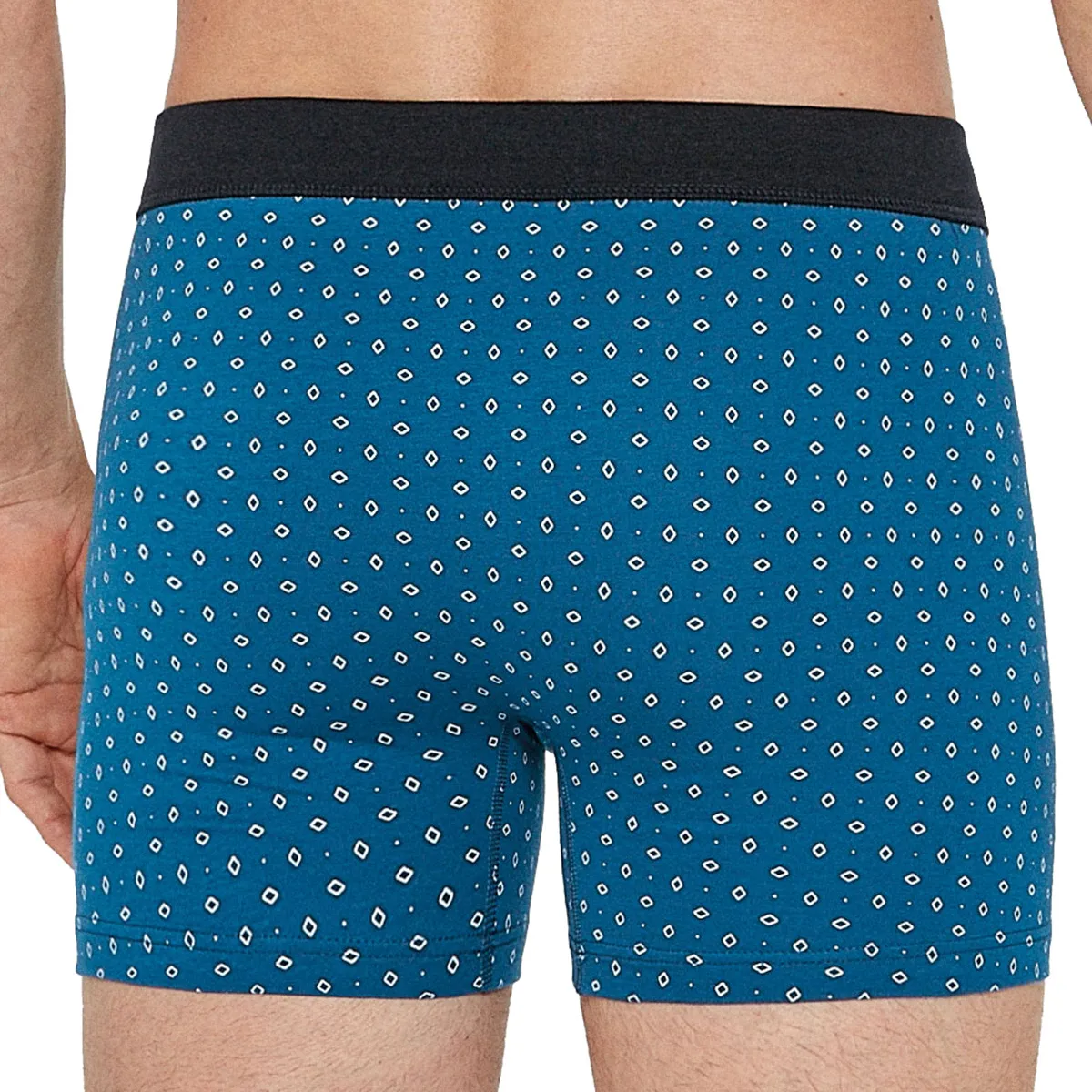 Pack de 2 boxers coton Oeko-tex uni imprimé homme ceinture tubulaire Besar Impetus