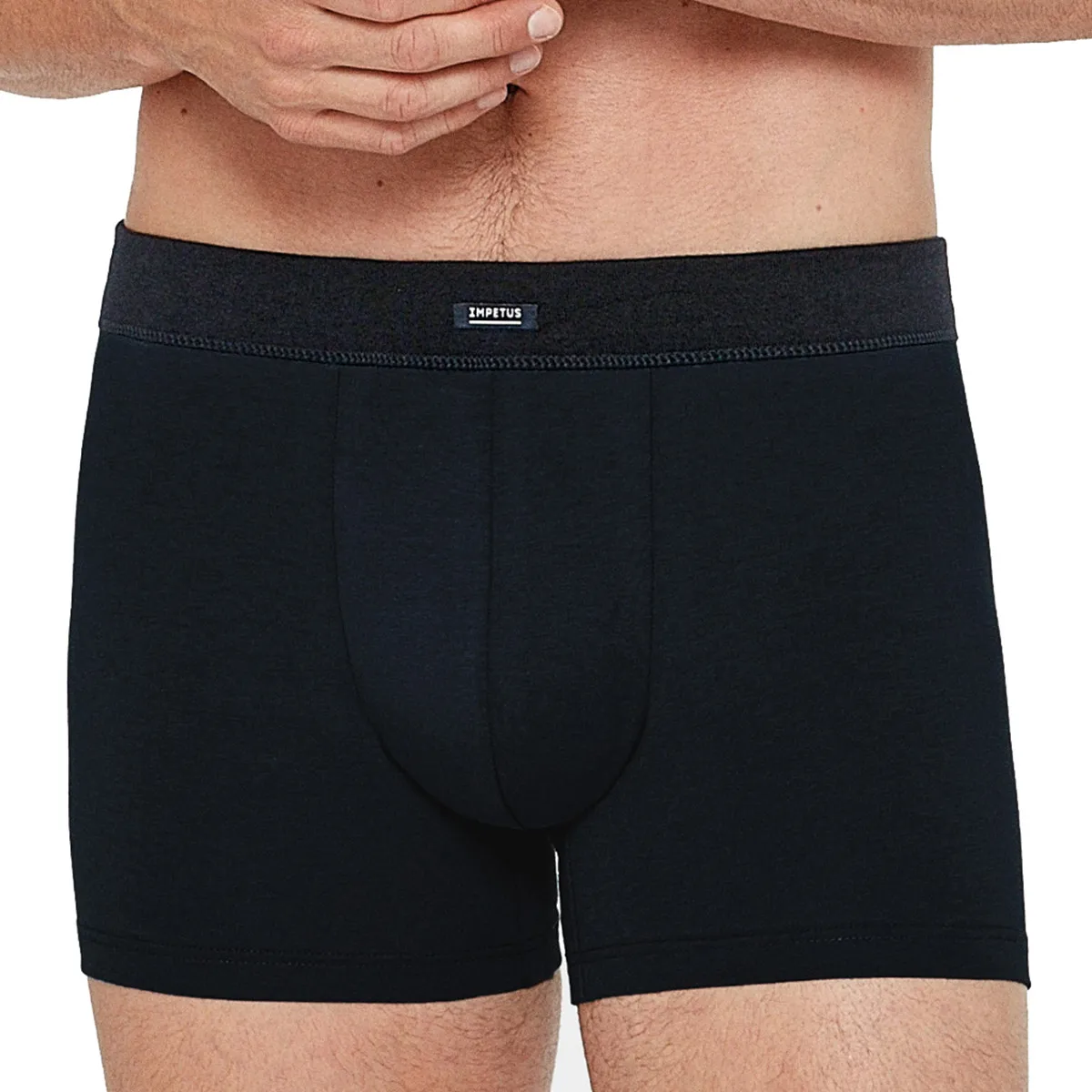 Pack de 2 boxers coton Oeko-tex uni imprimé homme ceinture tubulaire Besar Impetus