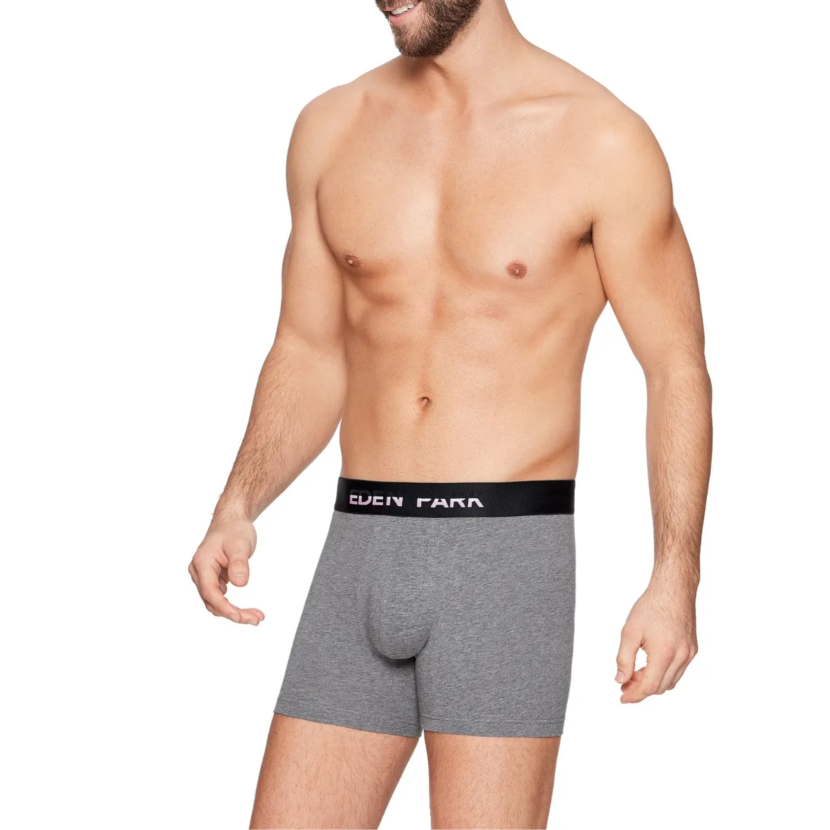 Pack de 2 boxers homme gris avec ceinture imprimée par Eden Park