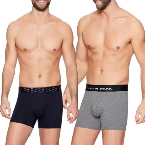 Pack de 2 boxers homme gris avec ceinture imprimée par Eden Park