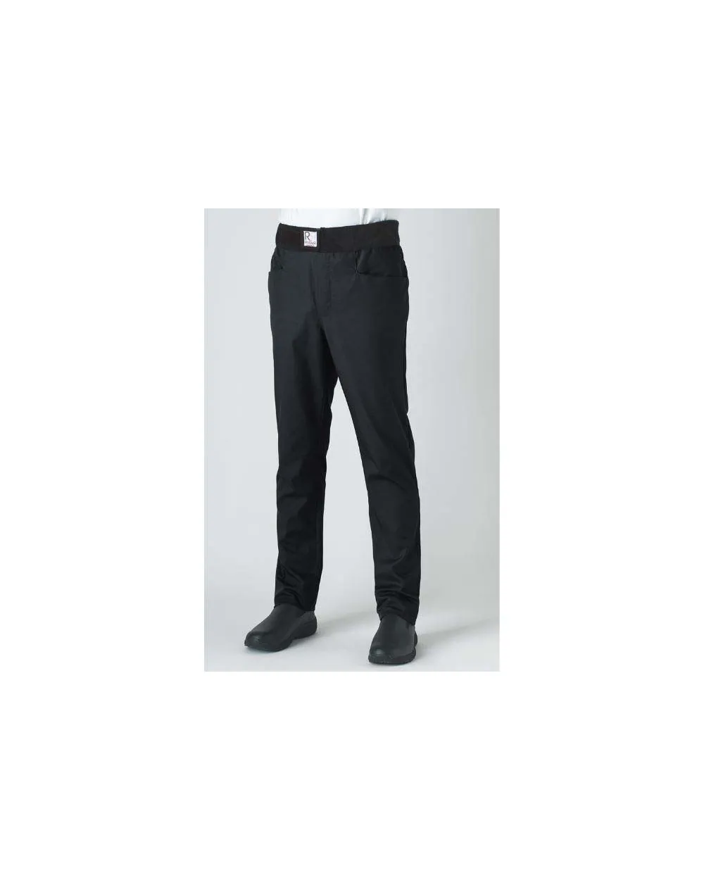 PANTALON SLIM ARCHET NOIR CEINTURE ELASTIQUE 195G REF.ARCHET