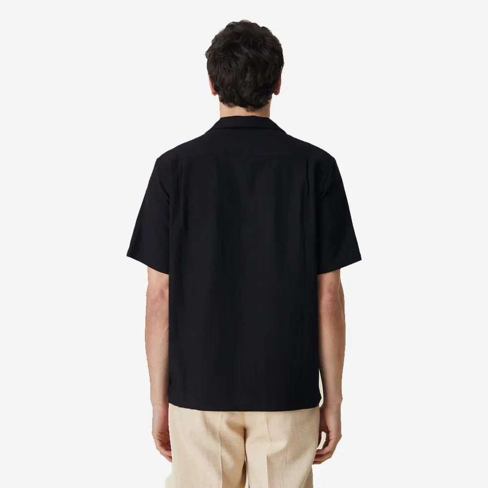 Pique Fox S/S Vacation Shirt - Black