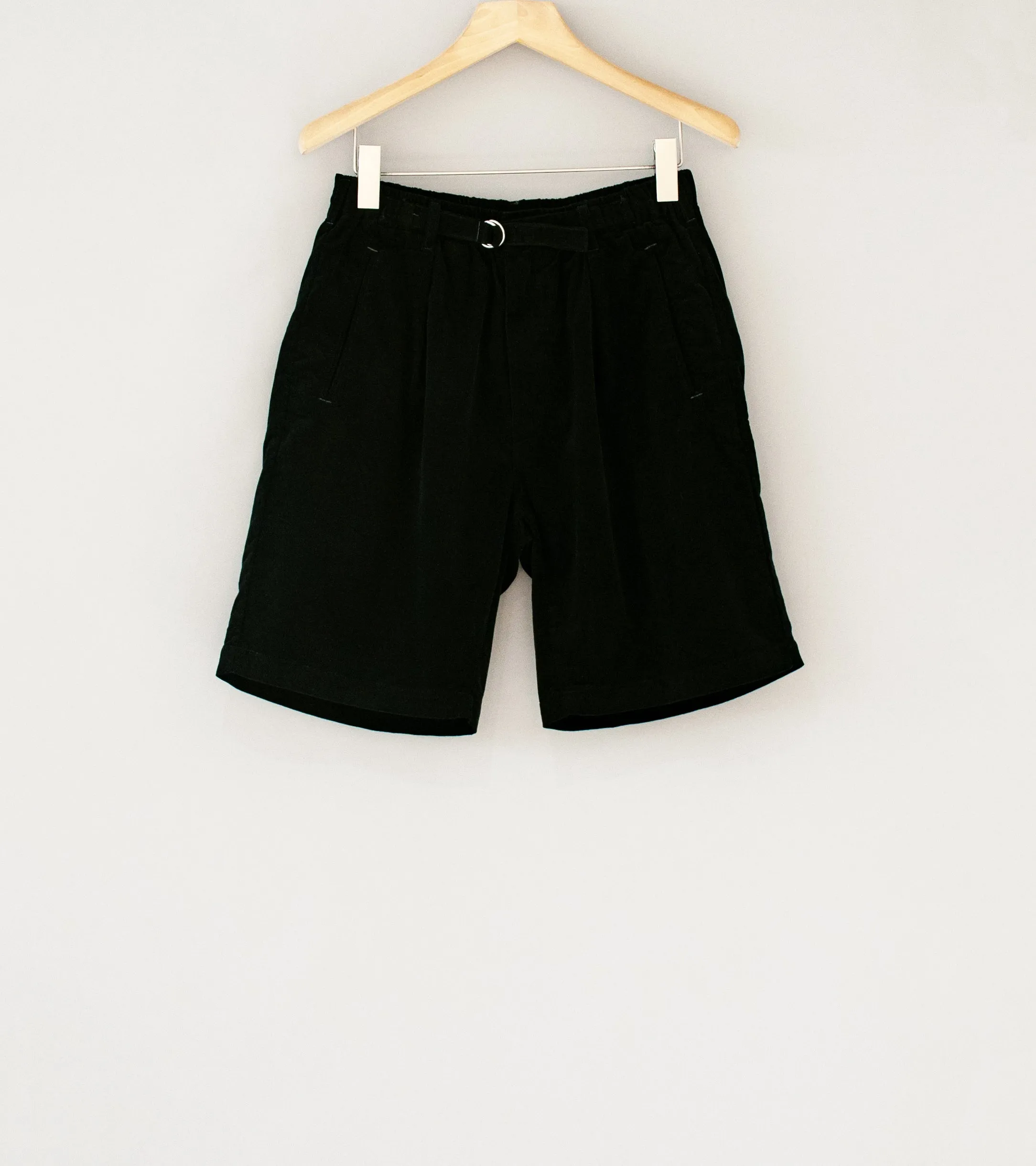 Post Overalls 'E-Z Lax 4 Shorts' (Black Summer Corduroy)