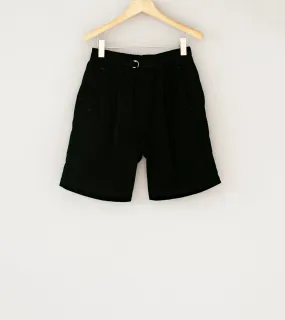 Post Overalls 'E-Z Lax 4 Shorts' (Black Summer Corduroy)