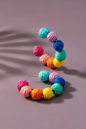 Raffia Rainbow Earring