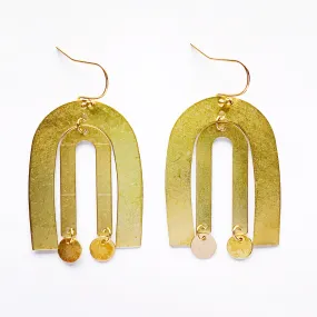 Rainbow Brass Earrings