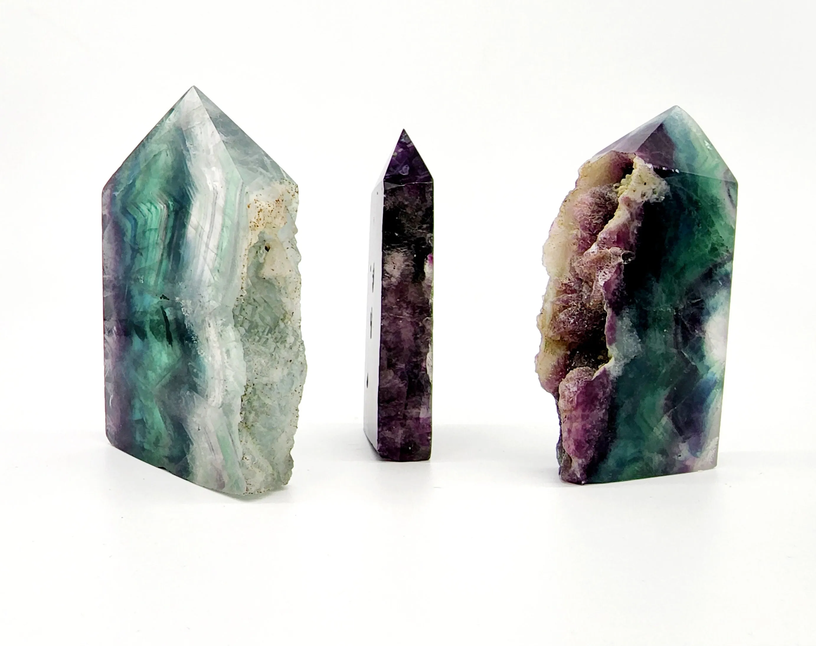 Rainbow Fluorite Points