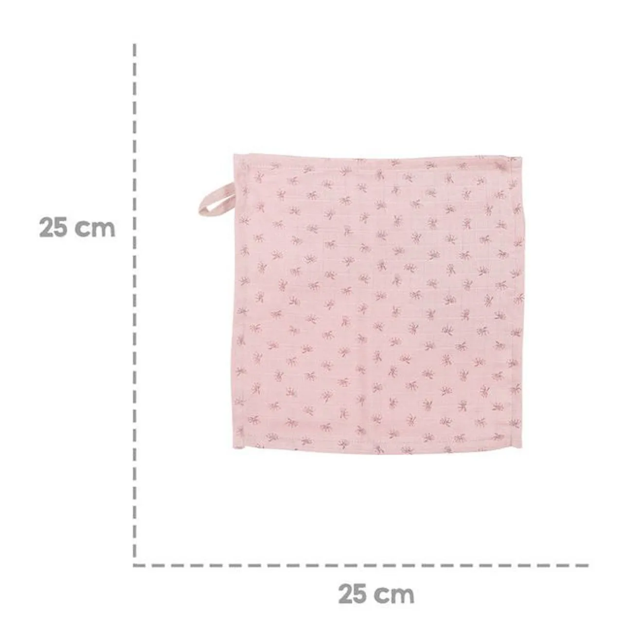 ROBA Lot de 5 Gants de Toilette Bébé "Lil Planet" 25 x 25 cm - Coton Bio - Rose/gris rose - Roba