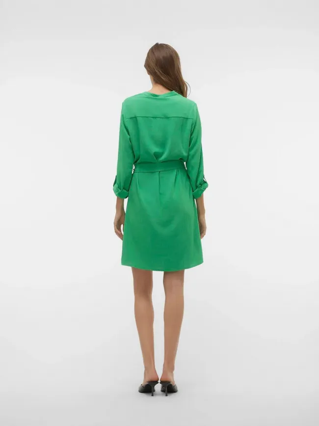 Robe courte à ceinture gavina vert femme - Vero Moda | wimod