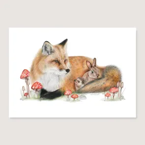 SALE - Fox & Friends print A4