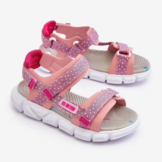 Sandales Velcro Enfant Big Star LL374202 Rose