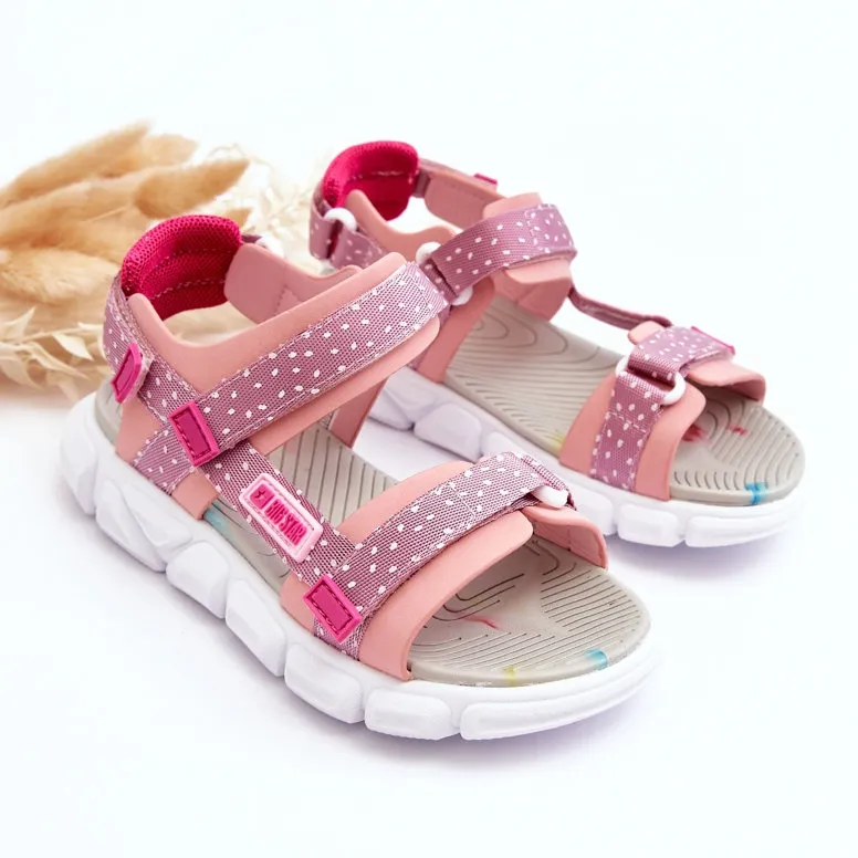 Sandales Velcro Enfant Big Star LL374202 Rose