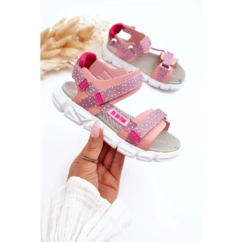 Sandales Velcro Enfant Big Star LL374202 Rose