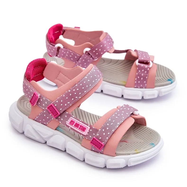 Sandales Velcro Enfant Big Star LL374202 Rose