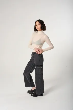 Seventy + Mochi Frankie Jean - Charcoal: 25 inch waist