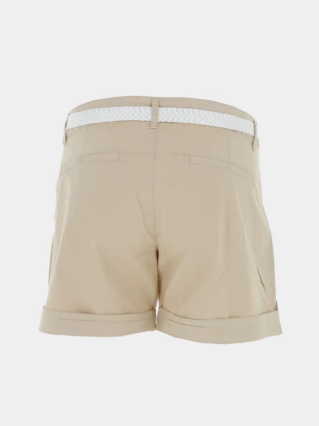 Short ceinture olah beige femme - Sun Valley | wimod