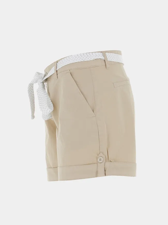 Short ceinture olah beige femme - Sun Valley | wimod