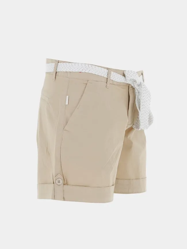 Short ceinture olah beige femme - Sun Valley | wimod