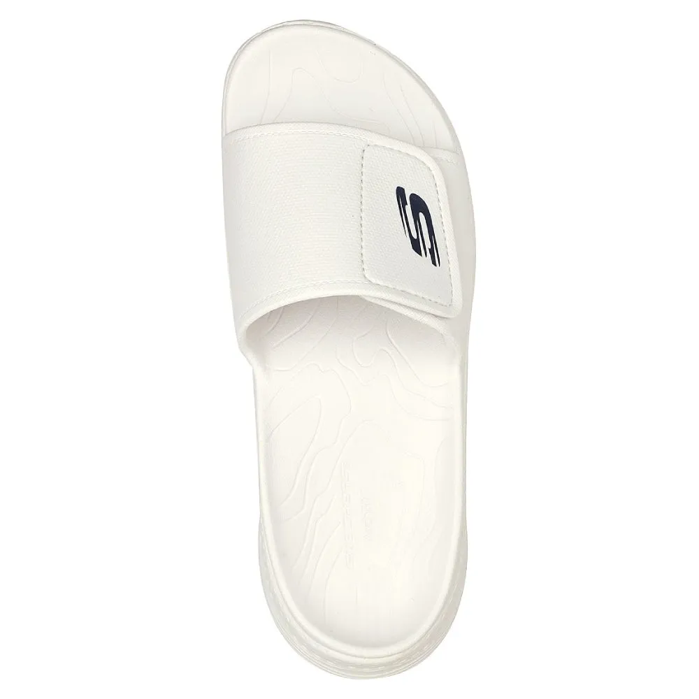 SKECHERS Men's Arch Fit Foamies Fee Slide (White)