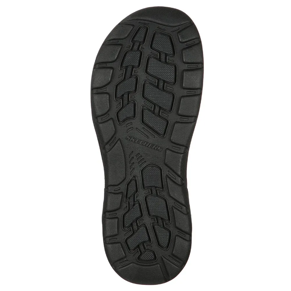 SKECHERS Men's Arch Fit Motley SD-Revelo Sandal (Black)