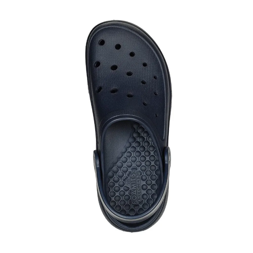 SKECHERS Men's Foamies-Summer Chill Sandal (Navy)