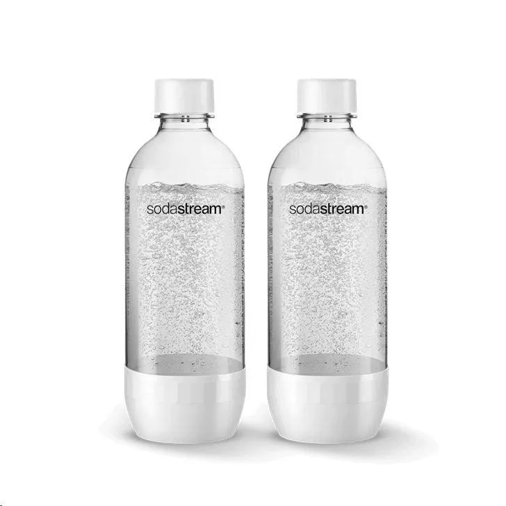 SodaStream Bottle Carbonating Sparkling 1L 4 Pack Jet White