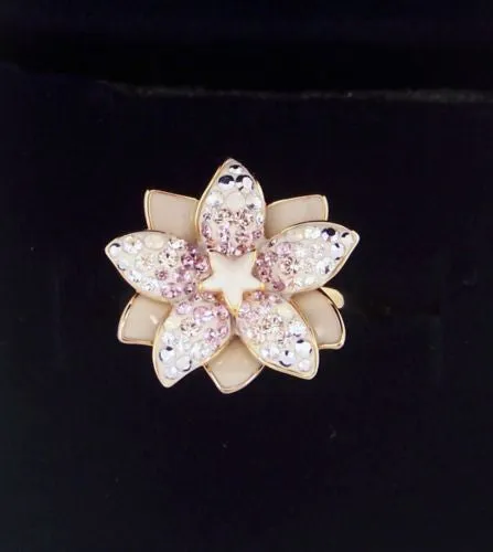 Swarovski LOUELLA Gold Flower RING