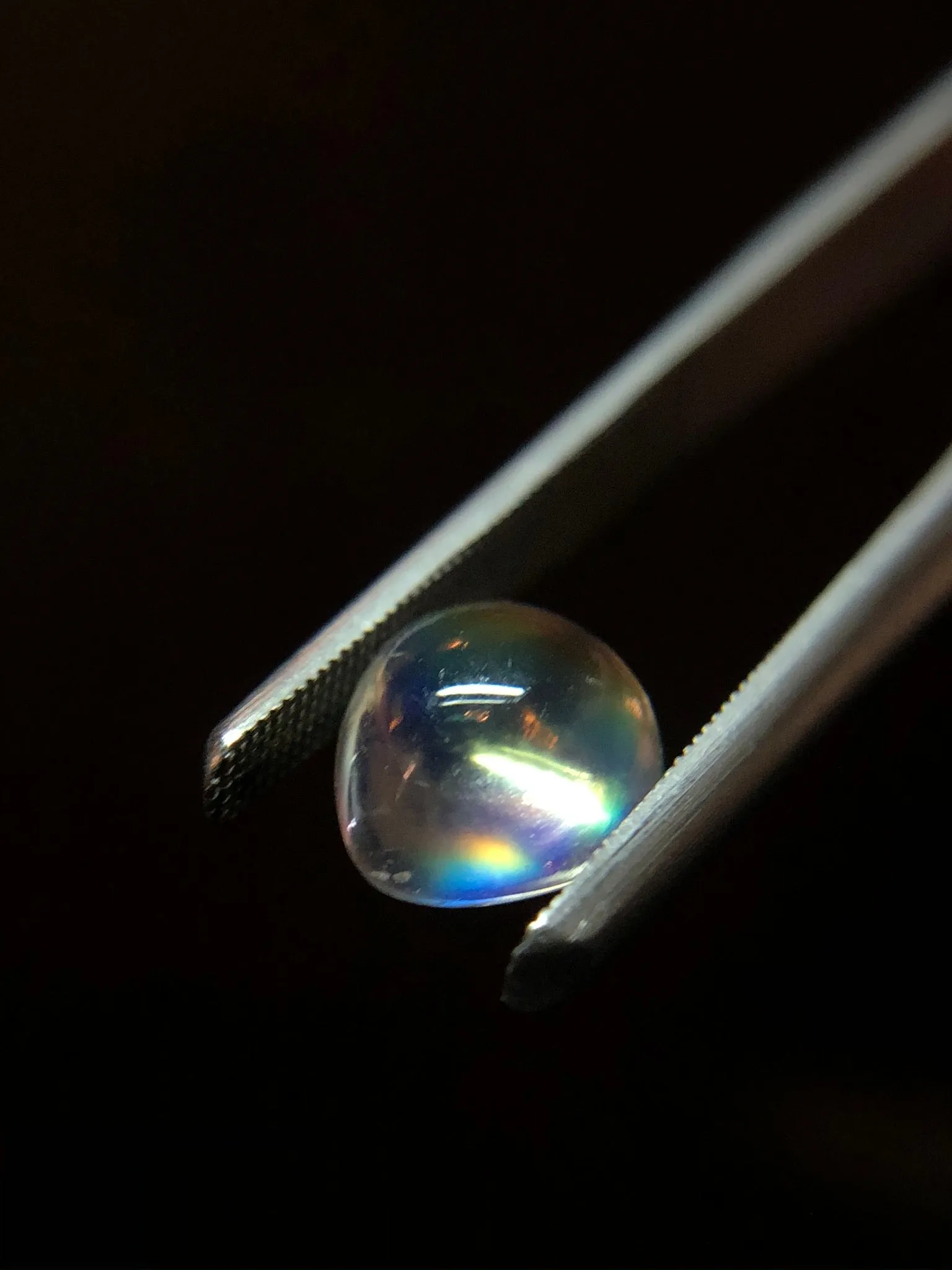 Teardrop Rainbow Moonstone Cabochon