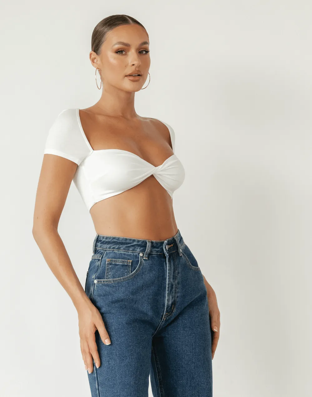 Tylah Crop Top (White)