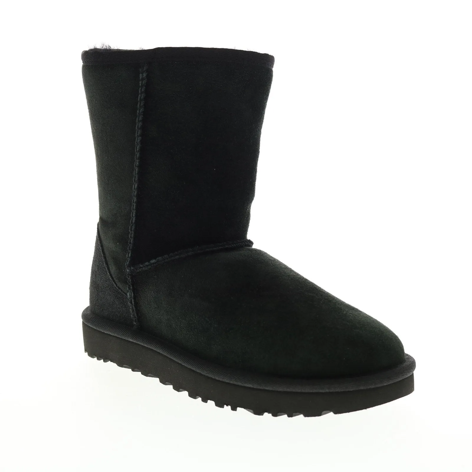 UGG Classic Short II 1016223 Womens Black Suede Slip On Casual Dress Boots