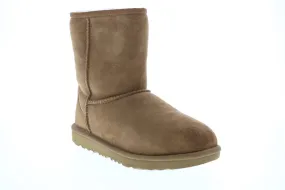 Ugg K Classic Ii 1017703K-CHE Boys Brown Suede Lace Up Casual Dress Boots