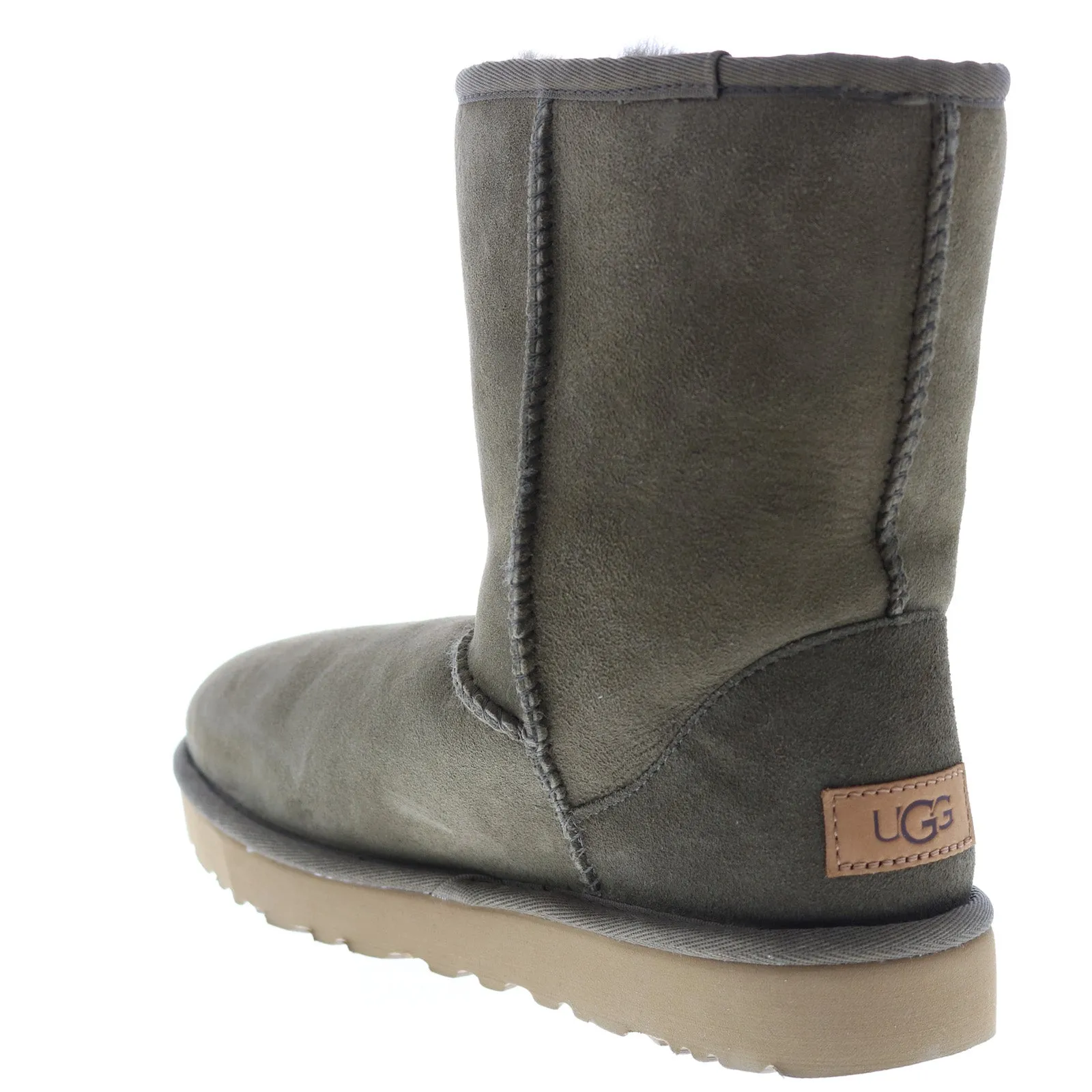 Ugg W Classic Short Ii 1016223-ESPR Womens Green Suede Casual Dress Boots