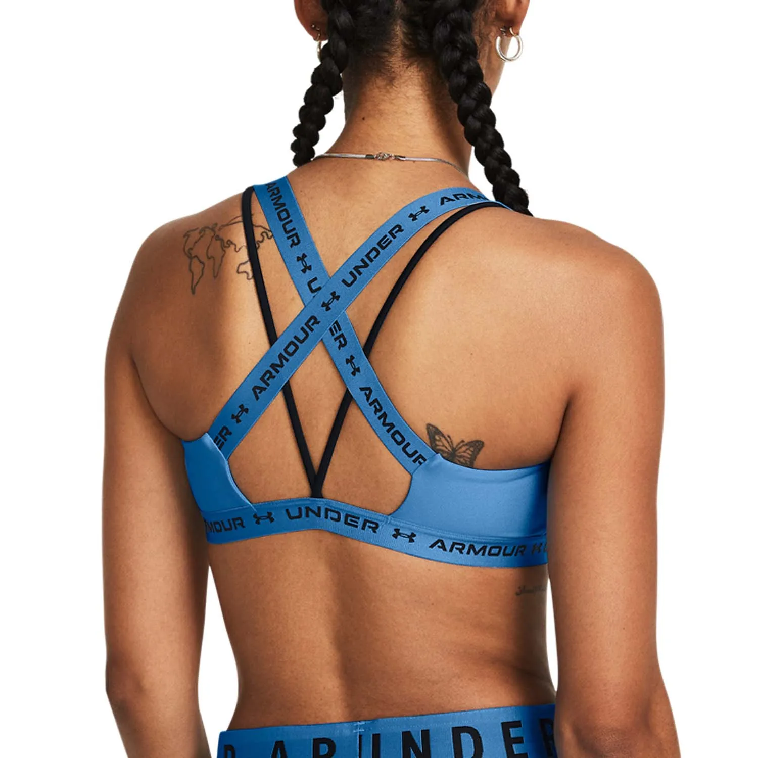 Under Armour Crossback Low Reggiseno Sportivo  Viral Blue/Black