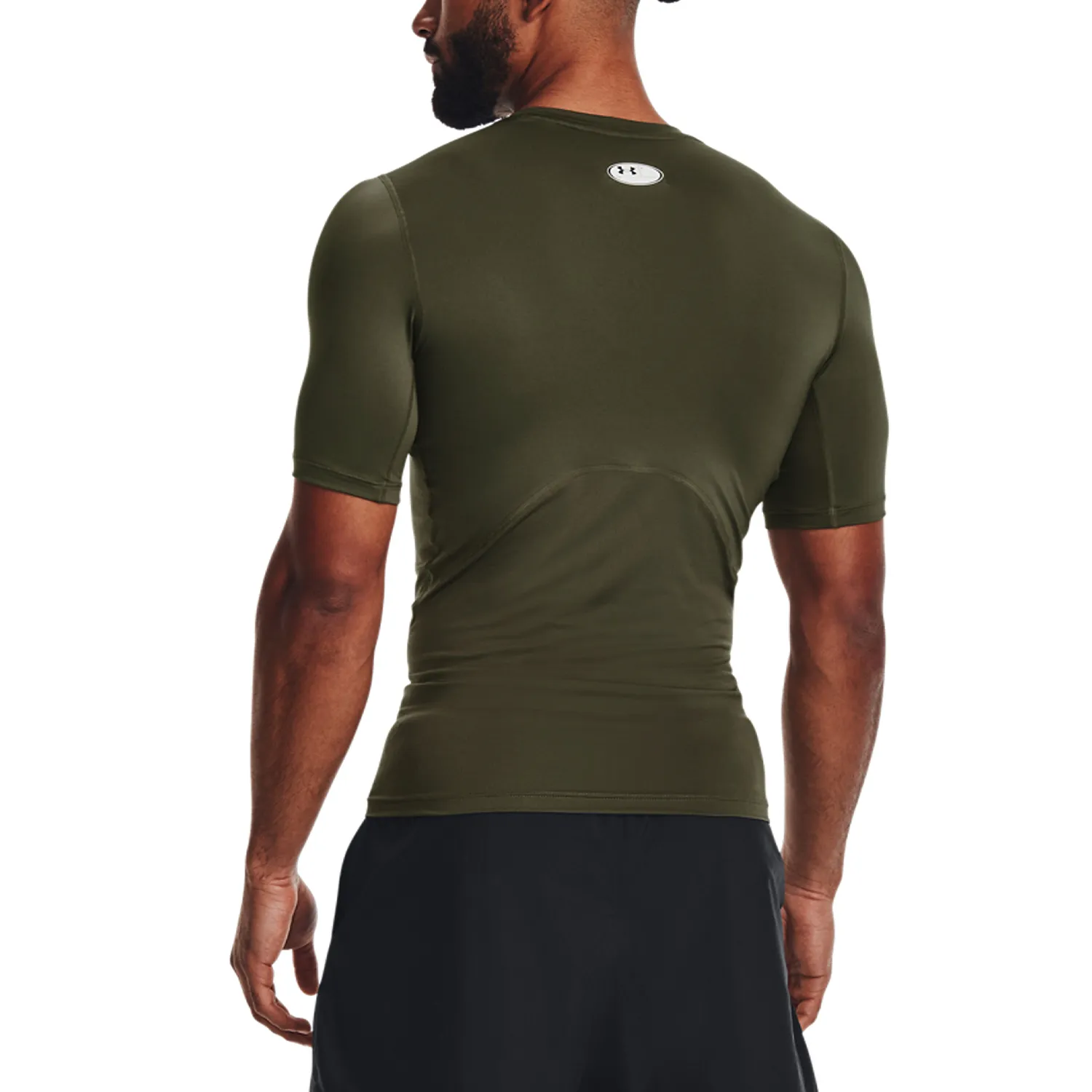 Under Armour HeatGear Compression Logo Maglietta  Marine Od Green/Black