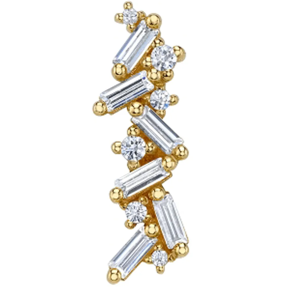 Valus Threaded End in Gold with DIAMONDS