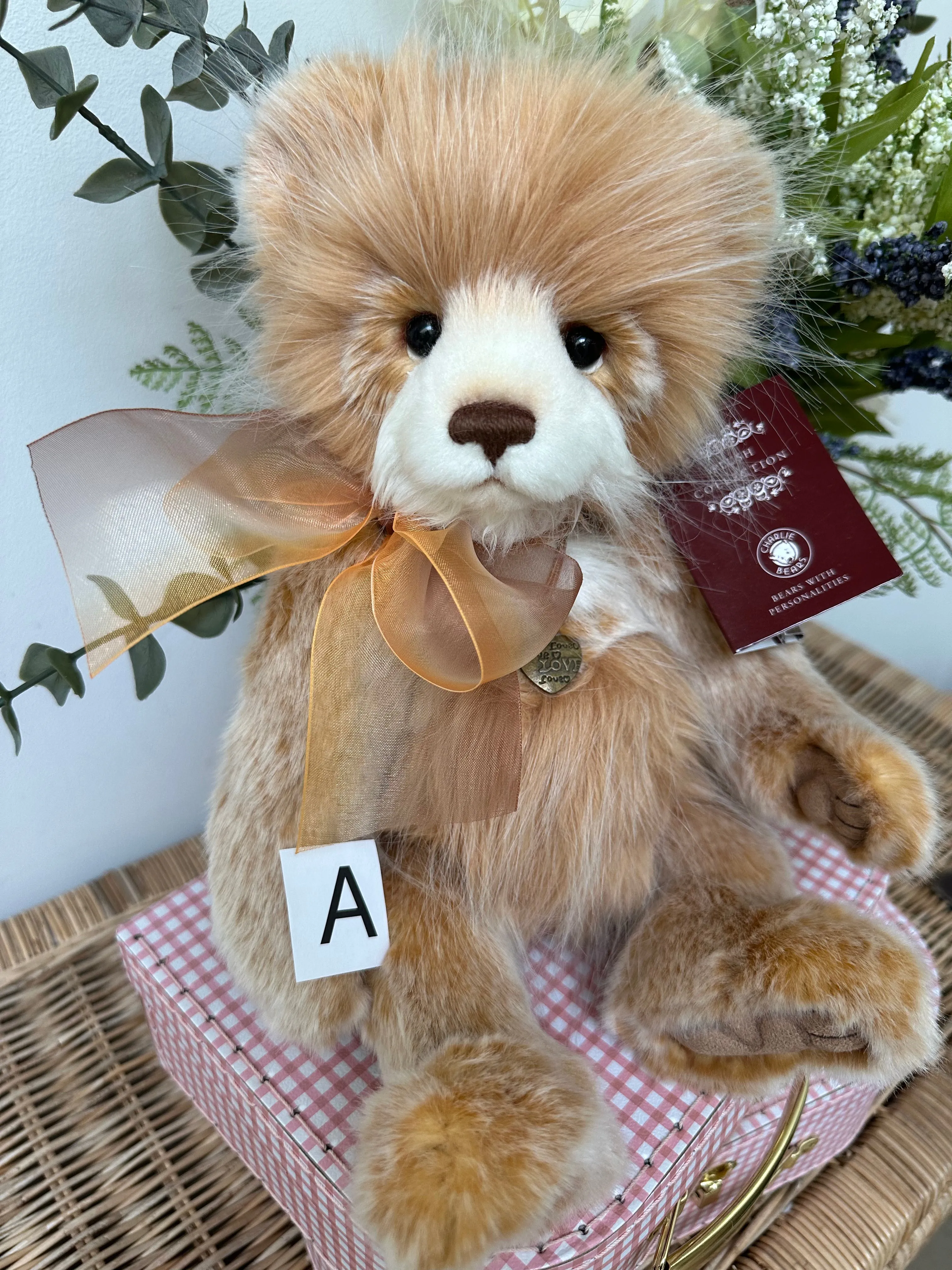 Watchmaker Charlie Bears Cuddle Time Teddy Bear with Bonus Pin Badge